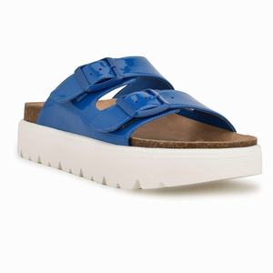 Nine West Simplee Platform Slippers Blauw Nederland | PNK-627319